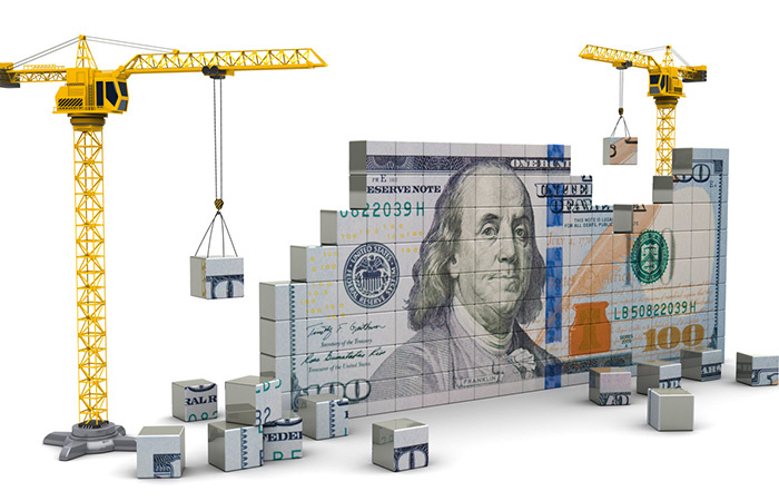 TRUE NORTH FEDERAL CREDIT UNION CONSTRUCTION EQUIPMENT BUILDING A ONE HUNDRED DOLLAR BILL