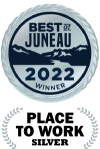 Best of Juneau award for Place to Work Silver Medal
